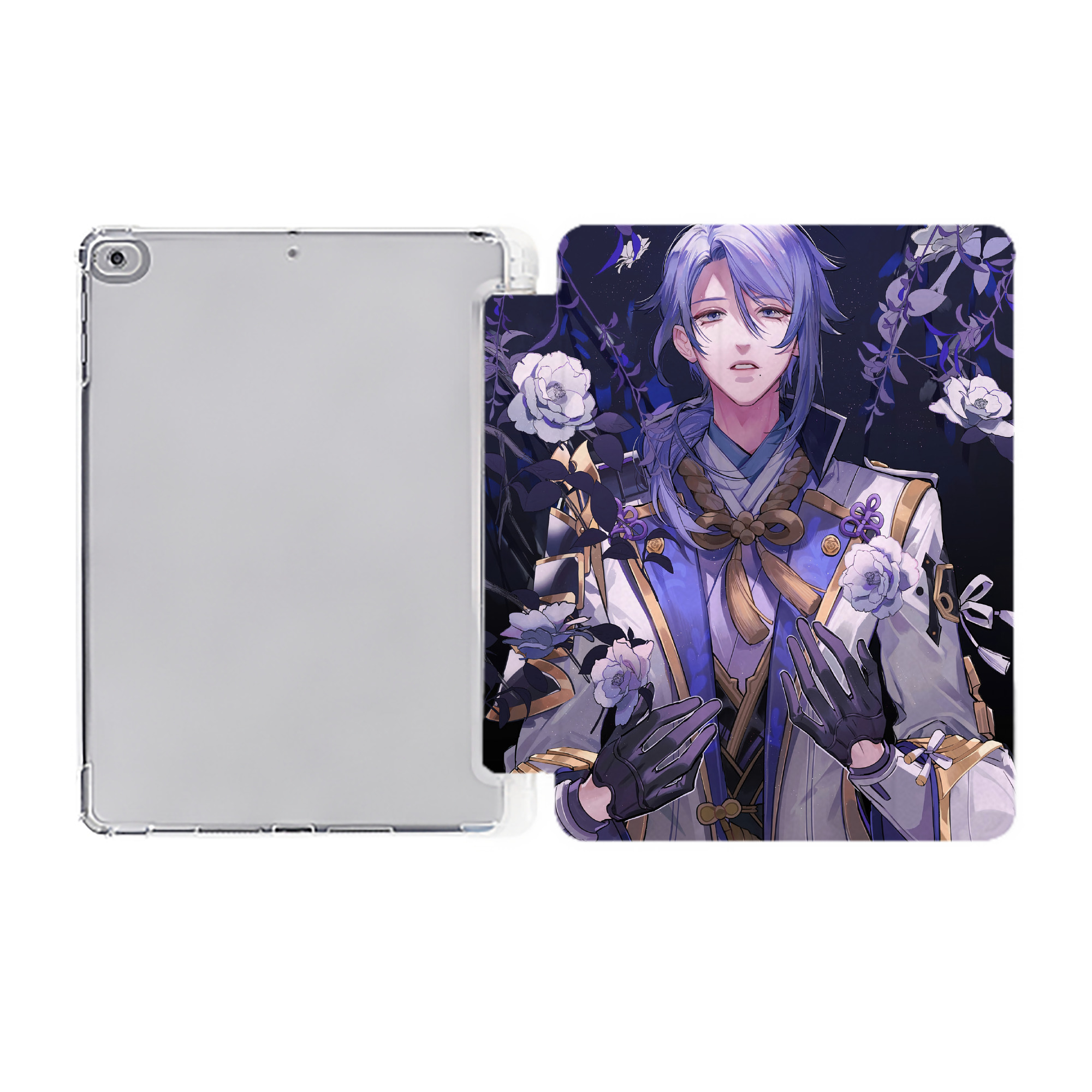 げんし神 genshin IPad ケース ペン収納付き 三つ折りスタンド PUレザー×シリコン 対応機種9.5/10.5/10.9インチ